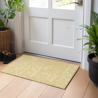 Piper Looms Chantille Geometric ACN1057 Gold Machine Washable Area Rug Scatter Lifestyle Image Feature
