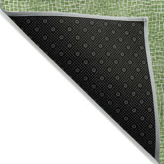 Piper Looms Chantille Geometric ACN1057 Green Machine Washable Area Rug Backing Image