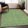 Piper Looms Chantille Geometric ACN1057 Green Machine Washable Area Rug Lifestyle Image Feature