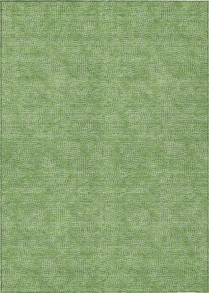 Piper Looms Chantille Geometric ACN1057 Green Machine Washable Area Rug main image