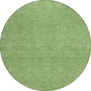 Piper Looms Chantille Geometric ACN1057 Green Machine Washable Area Rug Round Main Image