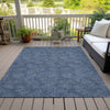 Piper Looms Chantille Geometric ACN1057 Navy Machine Washable Area Rug Outdoor Lifestyle Image Feature