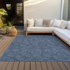 Piper Looms Chantille Geometric ACN1057 Navy Machine Washable Area Rug Outdoor Lifestyle Image Feature