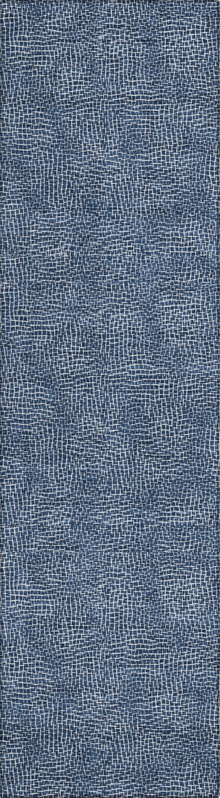 Piper Looms Chantille Geometric ACN1057 Navy Machine Washable Area Rug Runner Main Image