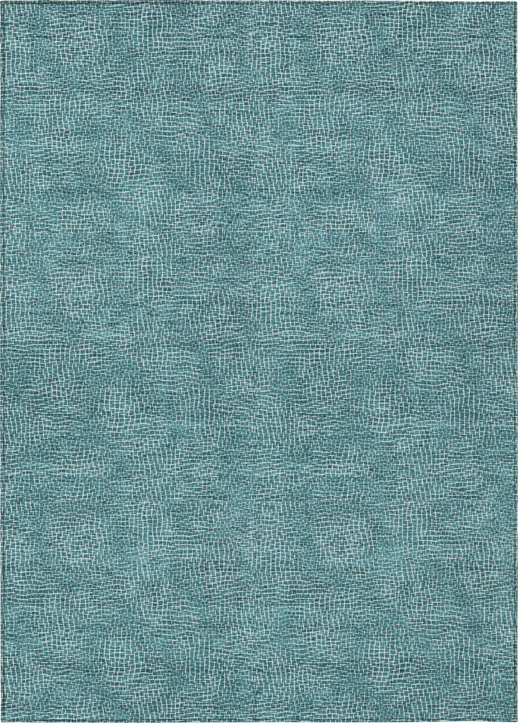 Piper Looms Chantille Geometric ACN1057 Teal Machine Washable Area Rug main image