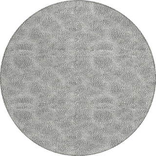 Piper Looms Chantille Geometric ACN1058 White Machine Washable Area Rug Round Main Image