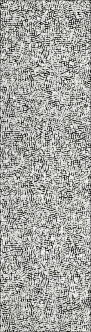 Piper Looms Chantille Geometric ACN1058 White Machine Washable Area Rug Runner Main Image