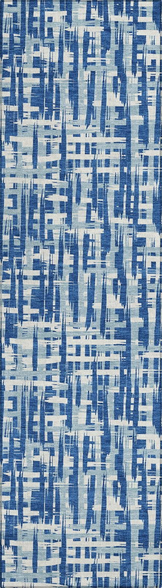 Piper Looms Chantille Lines ACN1059 Blue Machine Washable Area Rug Runner Main Image