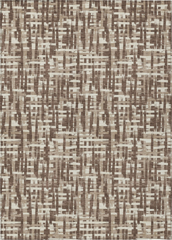 Piper Looms Chantille Lines ACN1059 Brown Machine Washable Area Rug main image