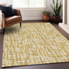 Piper Looms Chantille Lines ACN1059 Gold Machine Washable Area Rug Lifestyle Image Feature