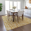 Piper Looms Chantille Lines ACN1059 Gold Machine Washable Area Rug Lifestyle Image Feature