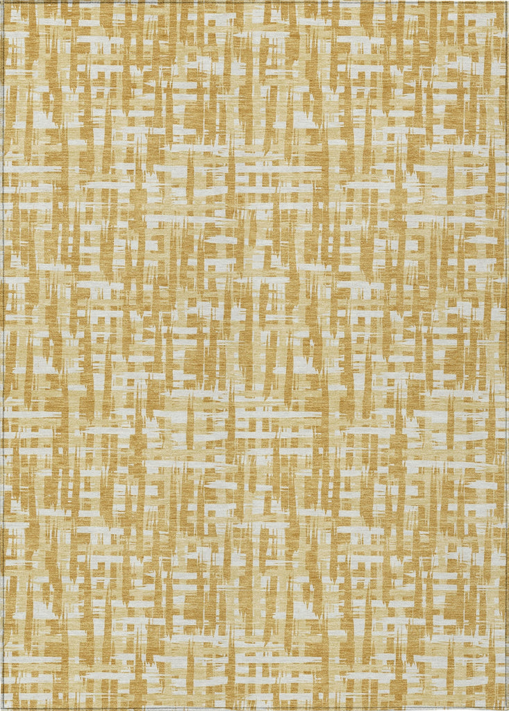 Piper Looms Chantille Lines ACN1059 Gold Machine Washable Area Rug main image