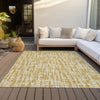 Piper Looms Chantille Lines ACN1059 Gold Machine Washable Area Rug Outdoor Lifestyle Image Feature