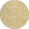 Piper Looms Chantille Lines ACN1059 Gold Machine Washable Area Rug Round Main Image
