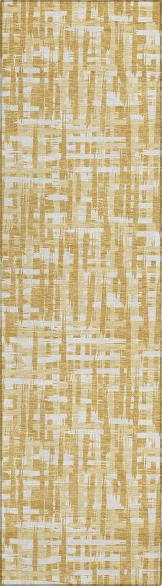 Piper Looms Chantille Lines ACN1059 Gold Machine Washable Area Rug Runner Main Image