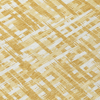 Piper Looms Chantille Lines ACN1059 Gold Machine Washable Area Rug Swatch Image