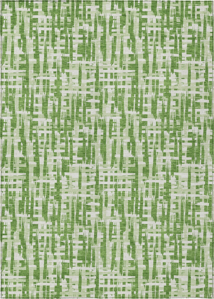Piper Looms Chantille Lines ACN1059 Green Machine Washable Area Rug main image