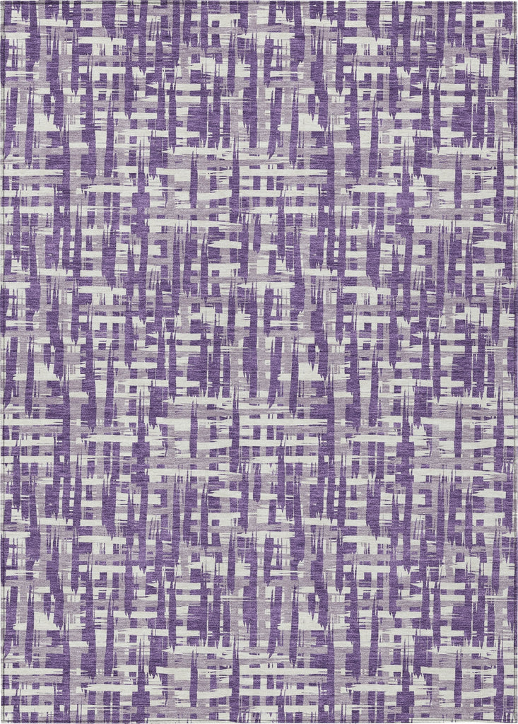Piper Looms Chantille Lines ACN1059 Purple Machine Washable Area Rug main image