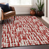 Piper Looms Chantille Lines ACN1059 Red Machine Washable Area Rug Lifestyle Image Feature