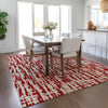 Piper Looms Chantille Lines ACN1059 Red Machine Washable Area Rug Lifestyle Image Feature