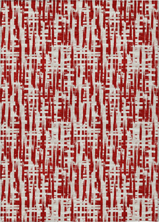 Piper Looms Chantille Lines ACN1059 Red Machine Washable Area Rug main image
