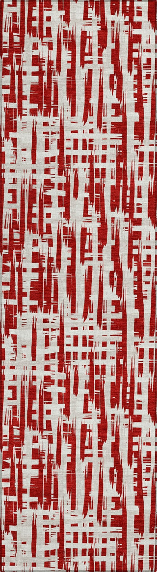 Piper Looms Chantille Lines ACN1059 Red Machine Washable Area Rug Runner Main Image