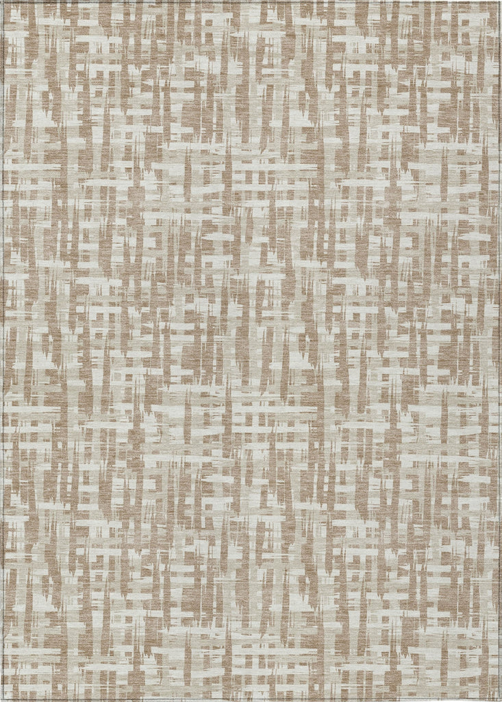 Piper Looms Chantille Lines ACN1059 Tan Machine Washable Area Rug main image