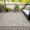 Piper Looms Chantille Lines ACN1059 Tan Machine Washable Area Rug Outdoor Lifestyle Image Feature