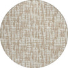 Piper Looms Chantille Lines ACN1059 Tan Machine Washable Area Rug Round Main Image