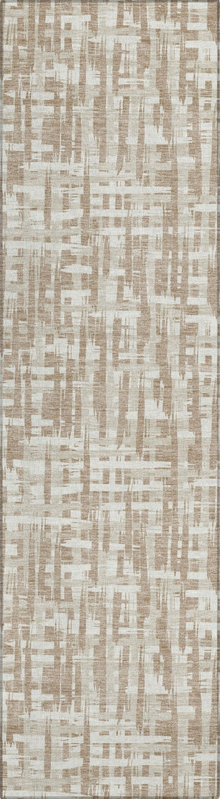 Piper Looms Chantille Lines ACN1059 Tan Machine Washable Area Rug Runner Main Image