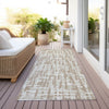 Piper Looms Chantille Lines ACN1059 Tan Machine Washable Area Rug Runner Outdoor Lifestyle Image Feature