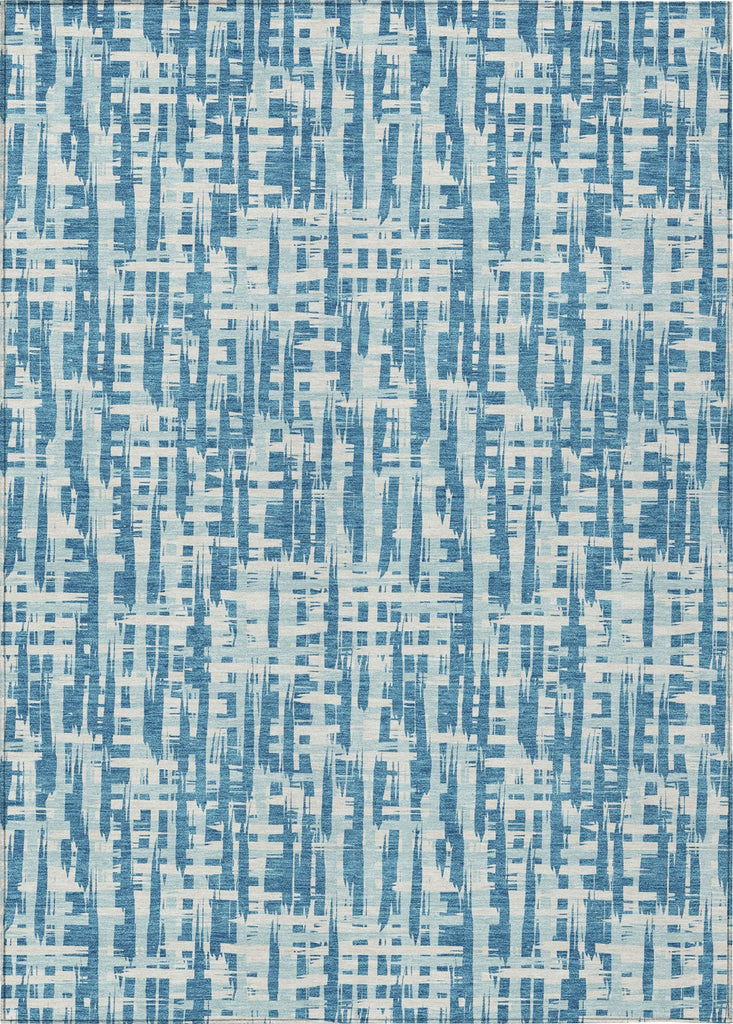 Piper Looms Chantille Lines ACN1059 Teal Machine Washable Area Rug main image