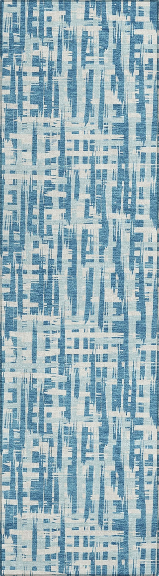 Piper Looms Chantille Lines ACN1059 Teal Machine Washable Area Rug Runner Main Image