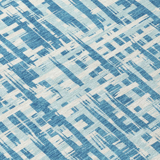 Piper Looms Chantille Lines ACN1059 Teal Machine Washable Area Rug Swatch Image