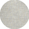 Piper Looms Chantille Lines ACN1060 Beige Machine Washable Area Rug Round Main Image