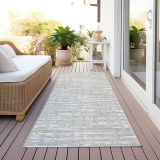 Piper Looms Chantille Lines ACN1060 Beige Machine Washable Area Rug Runner Outdoor Lifestyle Image Feature