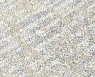 Piper Looms Chantille Lines ACN1060 Beige Machine Washable Area Rug Swatch Image