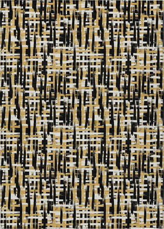 Piper Looms Chantille Lines ACN1060 Black Machine Washable Area Rug main image