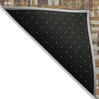 Piper Looms Chantille Lines ACN1060 Chocolate Machine Washable Area Rug Backing Image