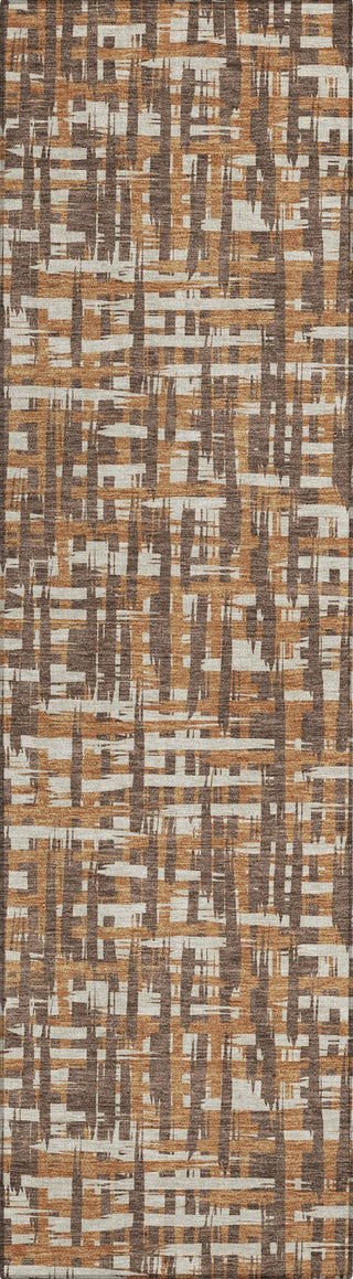 Piper Looms Chantille Lines ACN1060 Chocolate Machine Washable Area Rug Runner Main Image