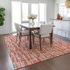 Piper Looms Chantille Lines ACN1060 Coral Machine Washable Area Rug Lifestyle Image Feature