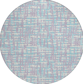 Piper Looms Chantille Lines ACN1060 Lavender Machine Washable Area Rug Round Main Image