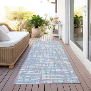 Piper Looms Chantille Lines ACN1060 Lavender Machine Washable Area Rug Runner Outdoor Lifestyle Image Feature