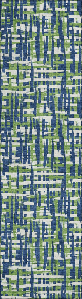 Piper Looms Chantille Lines ACN1060 Navy Machine Washable Area Rug Runner Main Image