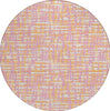 Piper Looms Chantille Lines ACN1060 Pink Machine Washable Area Rug Round Main Image