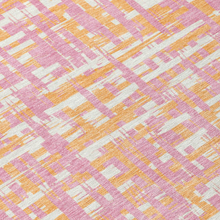 Piper Looms Chantille Lines ACN1060 Pink Machine Washable Area Rug Swatch Image