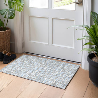 Piper Looms Chantille Lines ACN1060 Silver Machine Washable Area Rug Scatter Lifestyle Image Feature