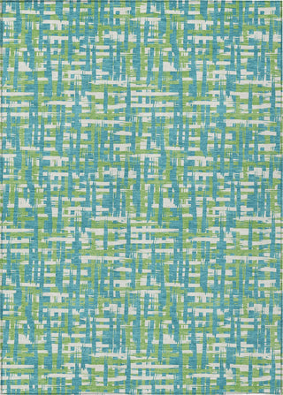 Piper Looms Chantille Lines ACN1060 Turquoise Machine Washable Area Rug main image