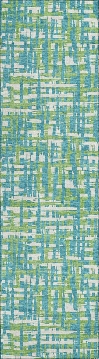 Piper Looms Chantille Lines ACN1060 Turquoise Machine Washable Area Rug Runner Main Image