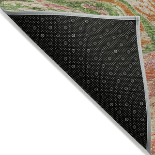 Piper Looms Chantille Abstract ACN1061 Coral Machine Washable Area Rug Backing Image